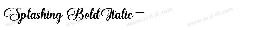 Splashing BoldItalic字体转换